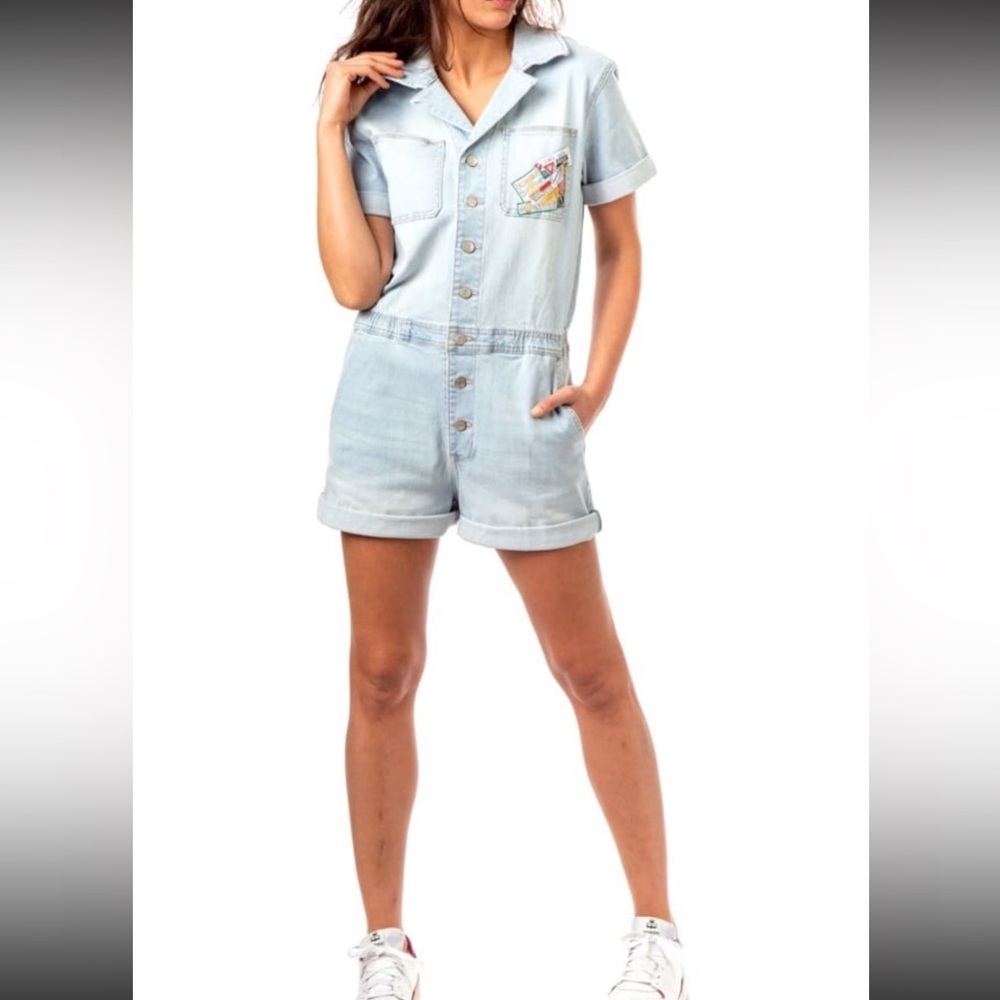 Denim romper